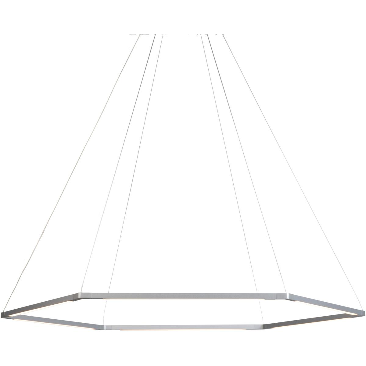 Koncept ZBP-16-H-SW-SIL-CNP Z-Bar LED 31.5 inch Silver Pendant Ceiling Light, Honeycomb